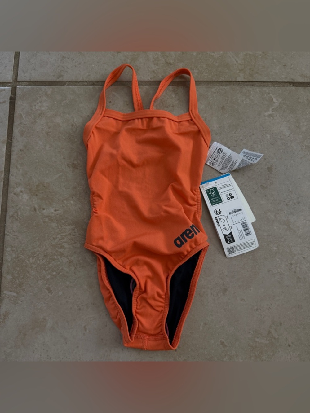 ARENA Girls TEAM SWIM PRO SOLID ONE PIECE Size 18 NESPOLA-ASPHALT